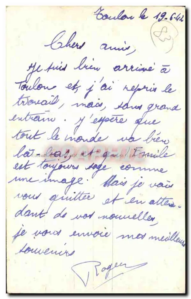 La Seyne-sur-Mer — Vista geral sobre as Sablettes — editor desconhecido, n° 192 - Verso