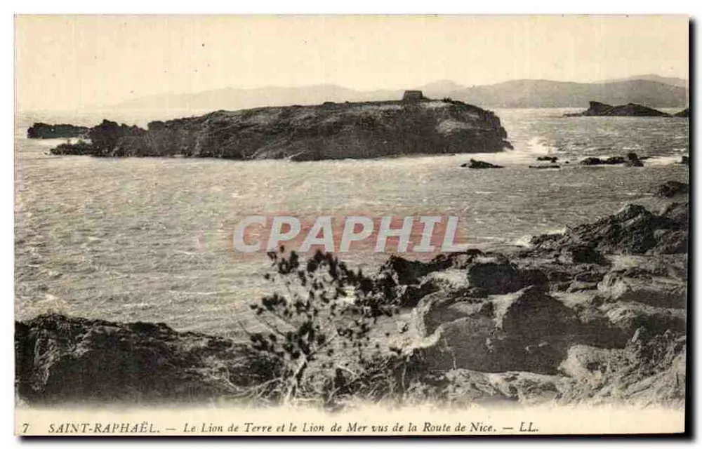 Saint-Raphaël — Der Landlöwe und der Seelöwe von der Nicestraße gesehen — LL - Vorderseite