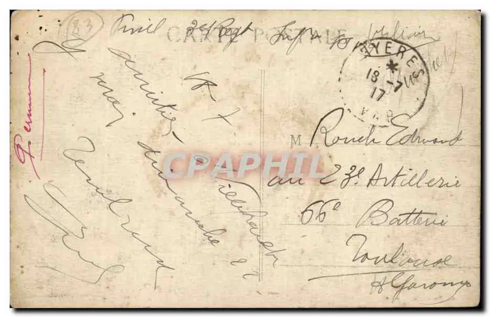 Hyères - Kasernen Vassoigne, Lager der Kolonialtruppen — Verlag: Provençale, Nr. 30 - Rückseite