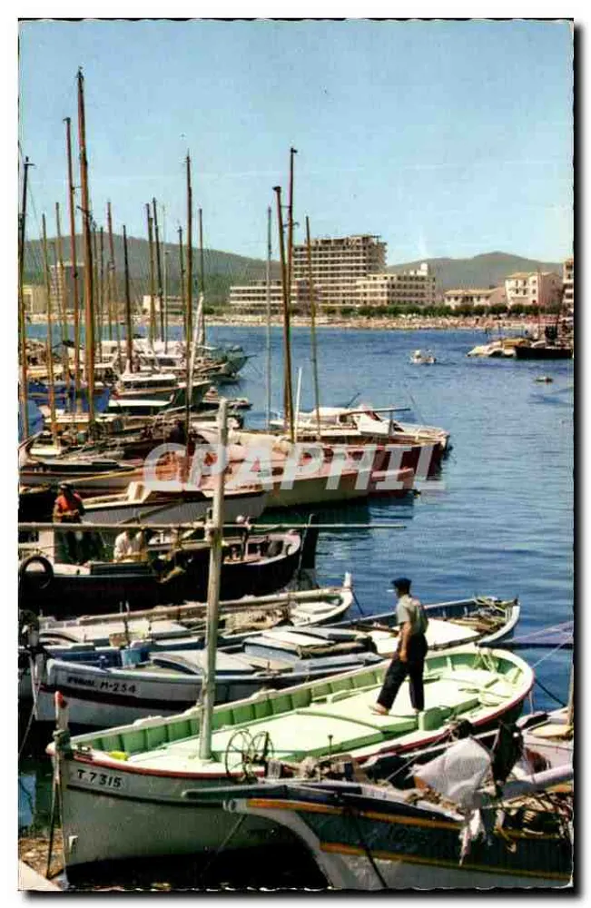 Porto de Bormes-lès-Mimosa — visão de barcos e montanhas — Edições Iris - Frente