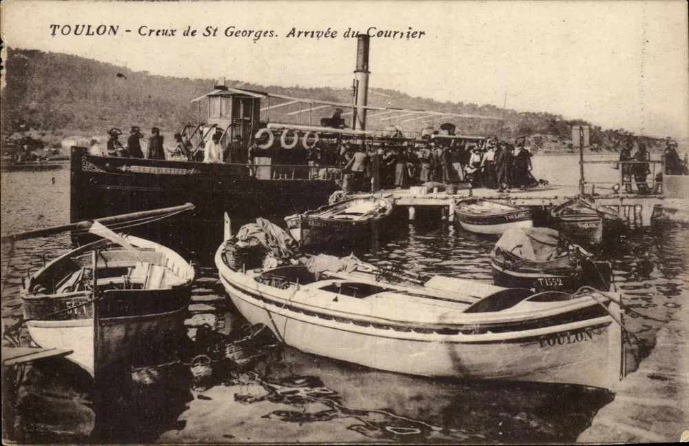TOULON - Creux de St Georges. Ankunft des Postwagens — Verleger nicht identifiziert, Seriennummer nicht sichtbar - Vorderseite