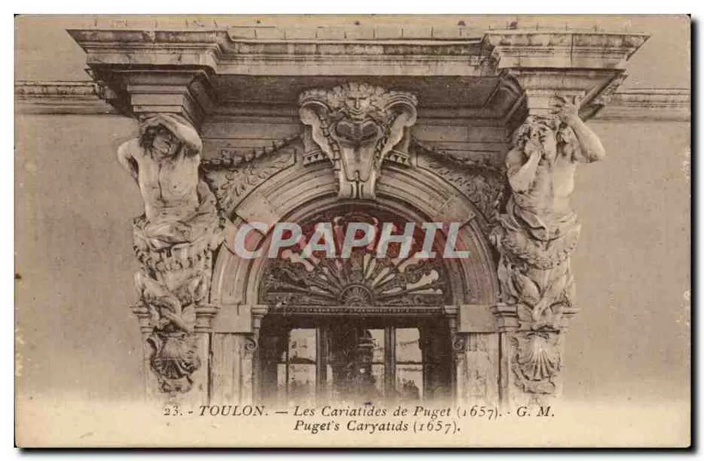 TOULON — As Caryatides de Puget (1657) — G. M. - Frente