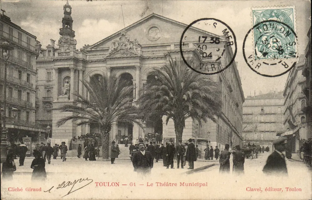 Toulon — Das Municipale Theater — Cliché Giraud, n° 61 - Vorderseite