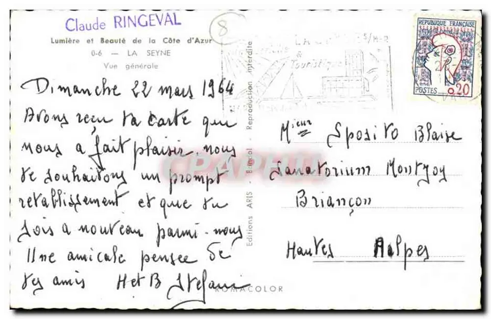 La Seyne-sur-Mer — Vista geral — Edições ARIS - Verso