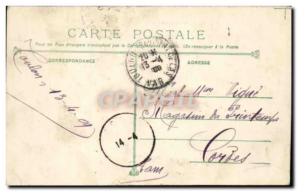 Toulon - Place de la Liberté - Das Grand Hotel — Phototype Marius Bar, Toulon - Rückseite