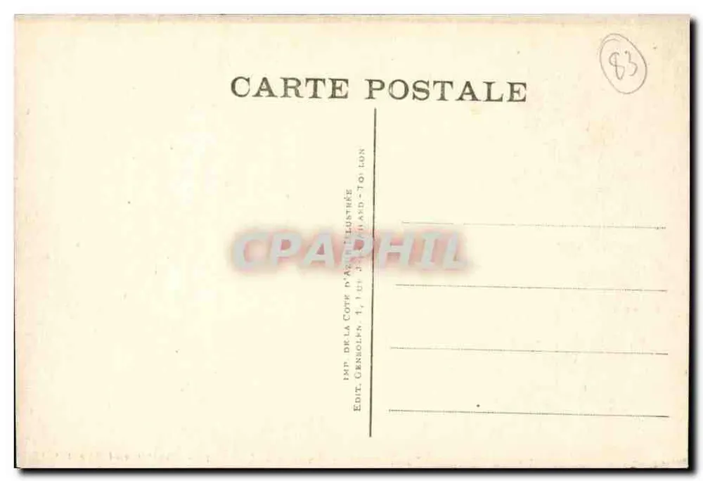 Toulon — Ansicht des Theaters und der Sparkasse — Imp. de la Côte d'Azur - Rückseite