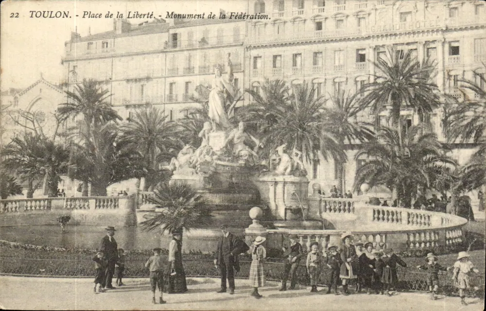 Toulon - Place de la Liberté - Monument de la Fédération - Grand Hôtel - Vorderseite