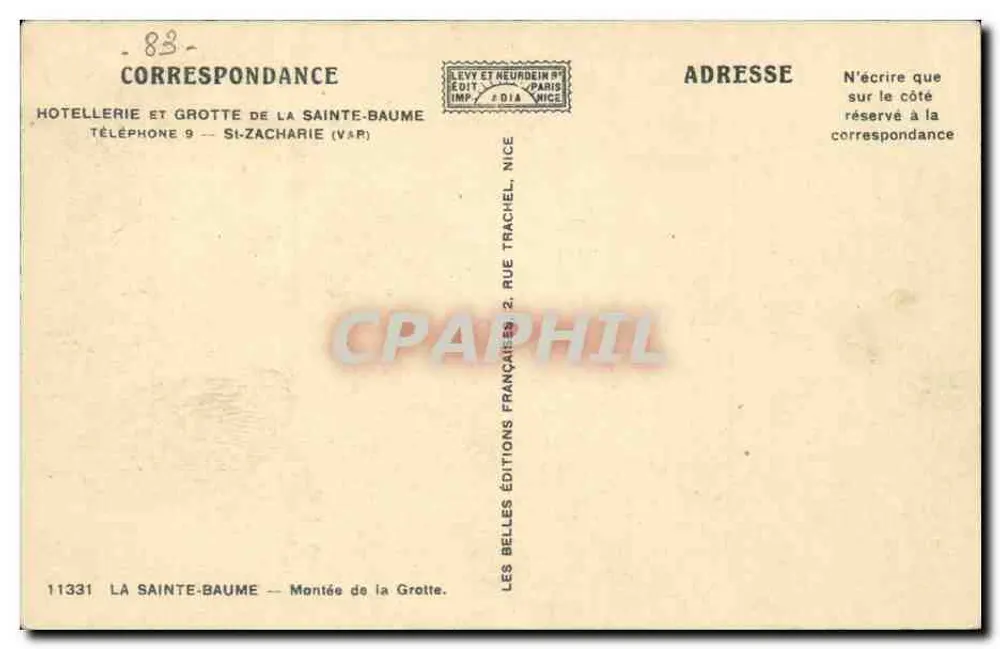 Ansicht der Aufstieg zur Grotte de la Sainte-Baume — Aldia, Verlag - Rückseite