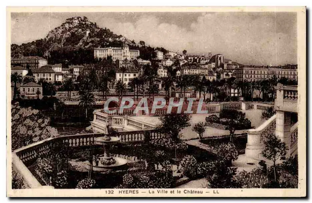 Hyères — Die Stadt und das Schloss — LL - Vorderseite