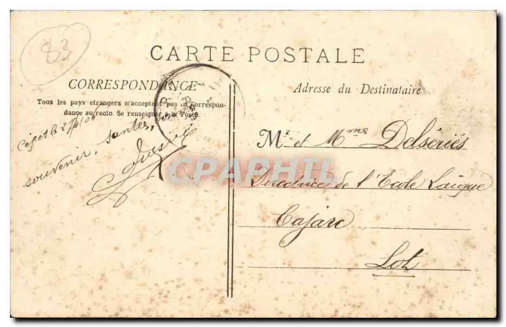 Toulon - Vista Geral de St-Mandrier — A. Bougault, n° 773 - Verso