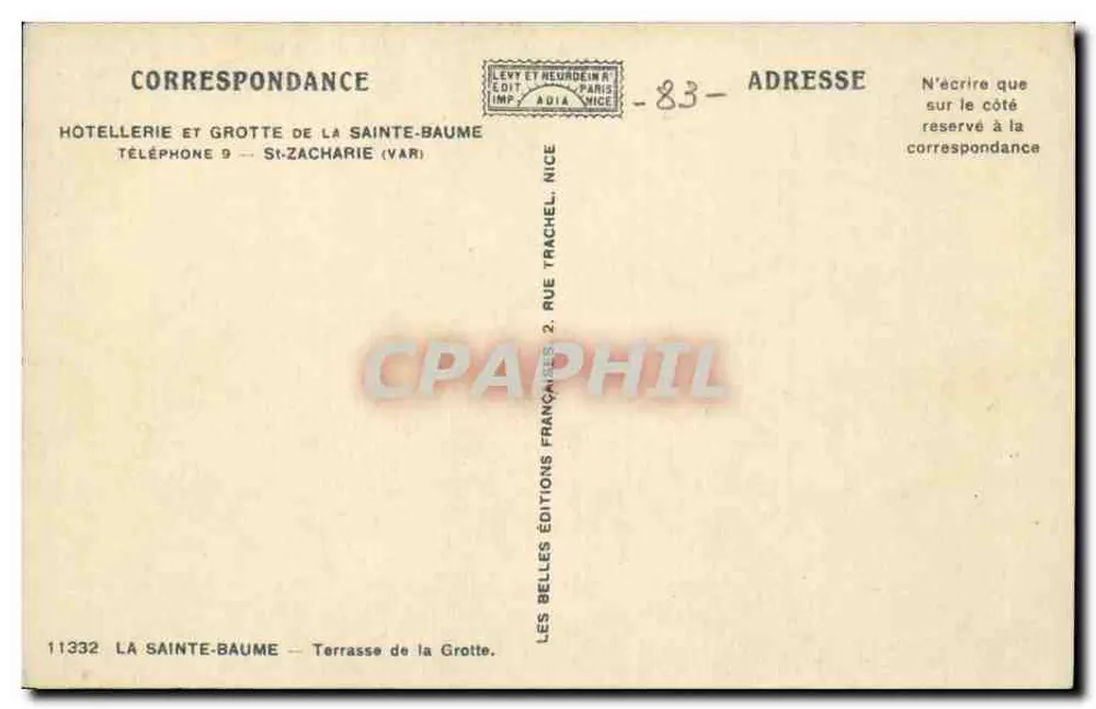 Kirche der Grotte der Heiligen Baume — Sainte-Baume (Var) — Adia Editions - Rückseite