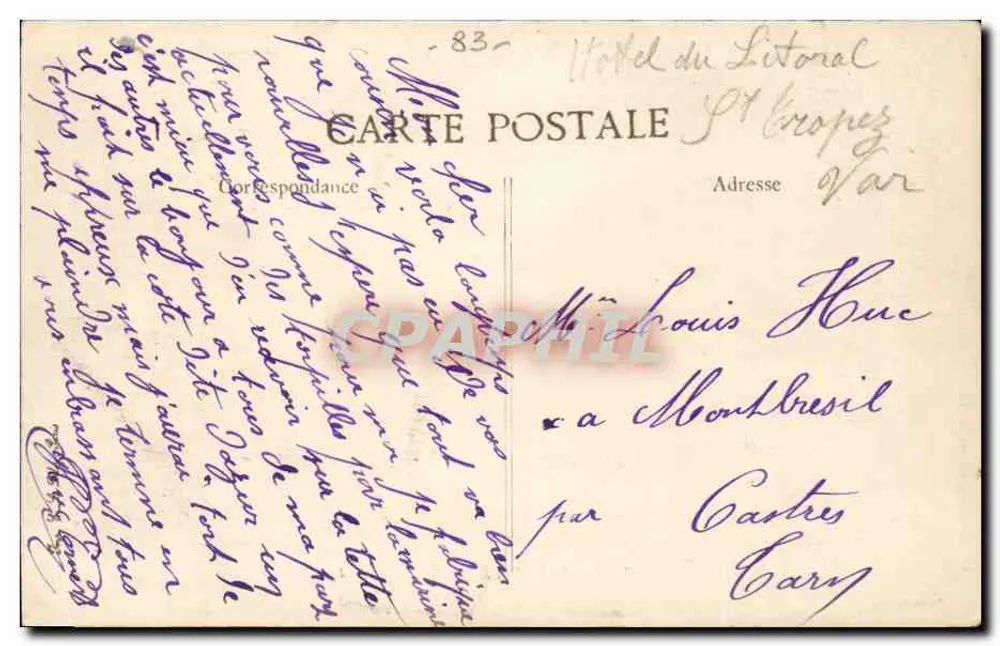 Saint-Tropez — O Porto — Editor E.D. n° 1188 - Verso