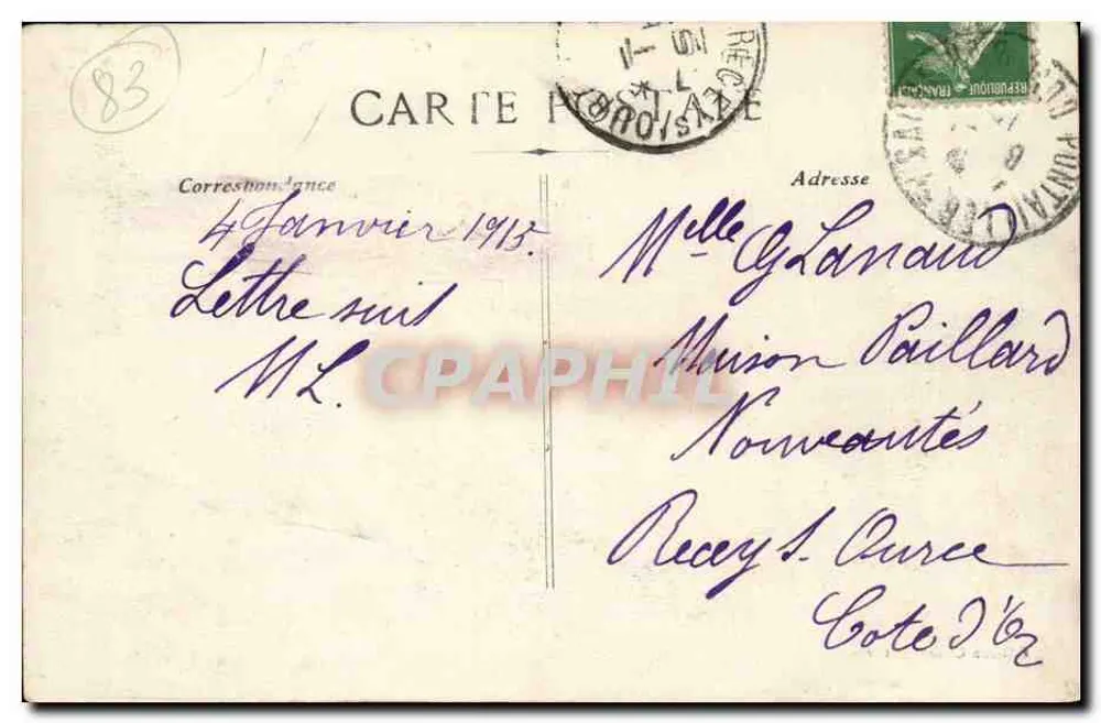 Toulon - Prefeitura Marítima — Edição Chanteperré, n°67 - Verso