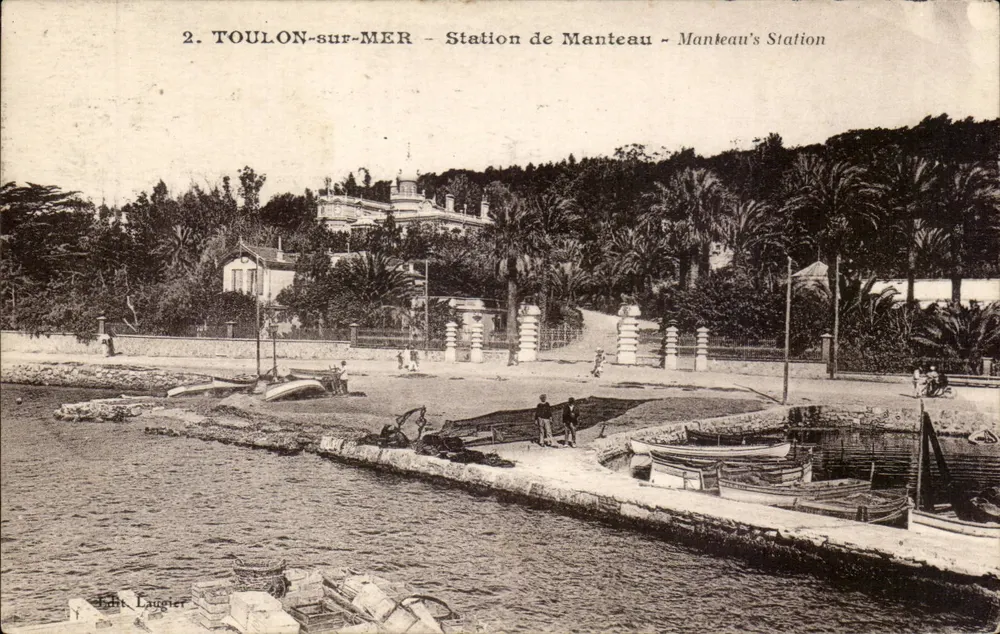 Toulon-sur-Mer — Estação de Manteau — Editor: Laugier, n°2 - Frente