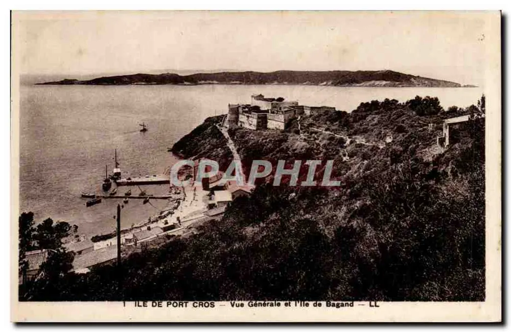 Insel Port Cros — Allgemeiner Blick und Insel Bagand — LL - Vorderseite
