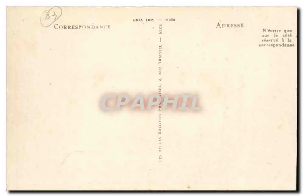 Environs d'Hyères — Café Pomponiana Allouard à l'Almanarre — LL - Verso