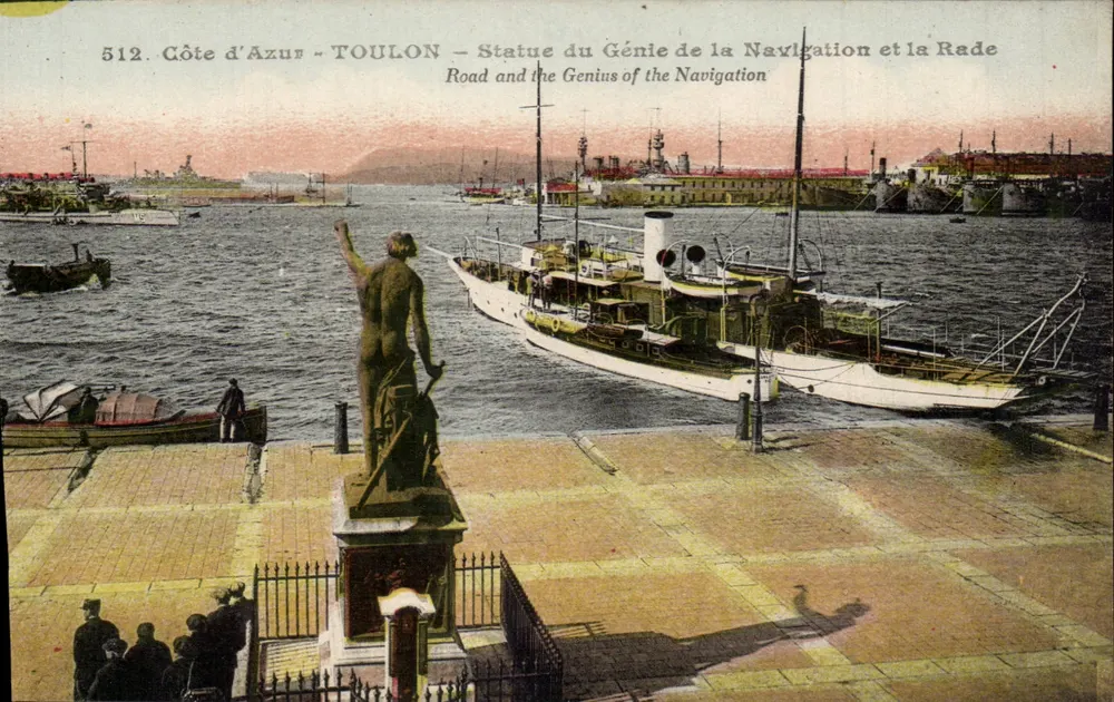 Toulon — Statue des Genies der Schifffahrt und der Hafen — Verlag: Côte d'Azur, Nr. 512 - Vorderseite