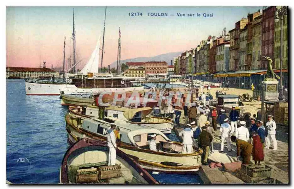 Toulon — Vista do Cais — ADIA, n° 12174 - Frente
