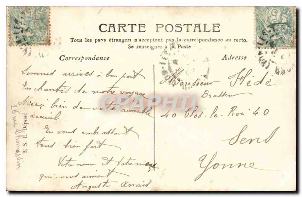 Lyon - Basilique de Fourvière — Panoramablick mit Guignol-Gedicht — Verlag Lyon - Rückseite