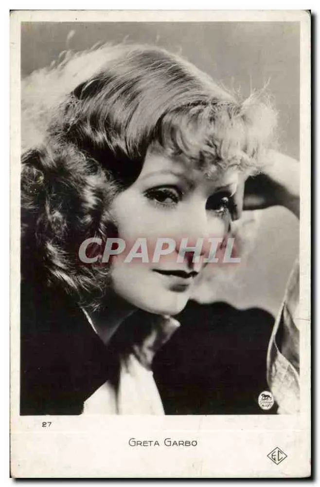 Greta Garbo — Schwarz-Weiß-Porträt — Éditions Chantal, Paris - Vorderseite