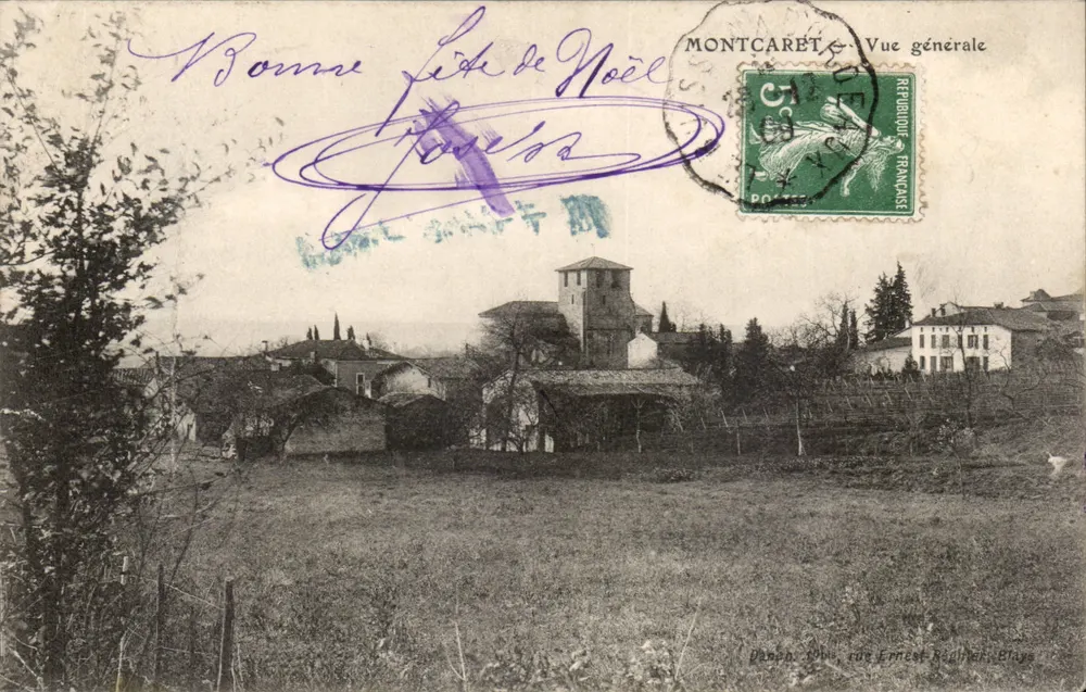 Montcarét — Vista geral — editor Danois, rue Ernest Régnier, Blaye - Frente