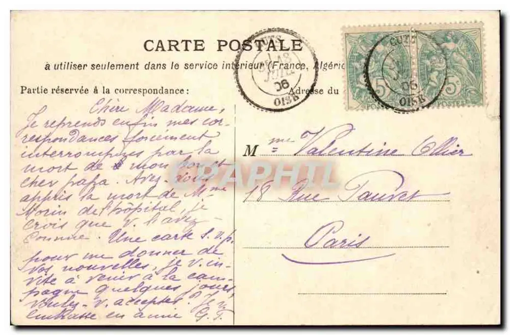 Niort — Vista tirada do donjon — Editado por V.G. - Verso