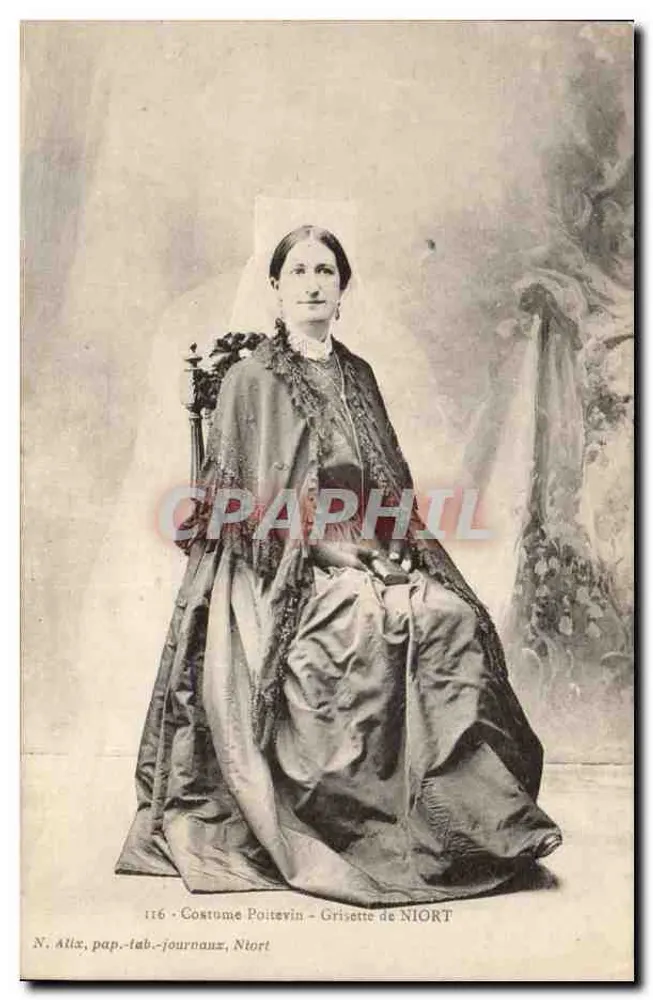 Grisette von Niort — Poitevin-Kleidung — N. Allx, Papierdruckerei, Niort - Vorderseite