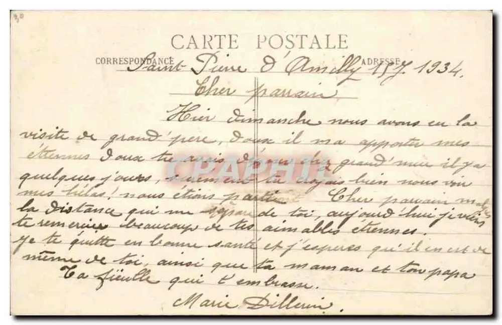Niort — Liceum dla Dziewcząt — Cl. Max Ménaud, n°138 - Rewers