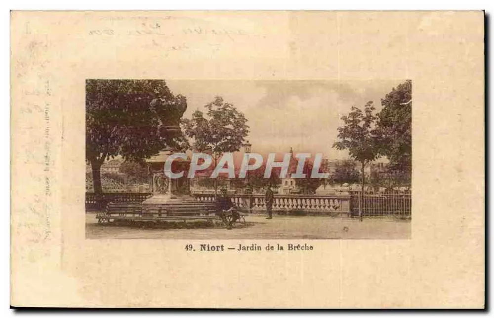 Niort — Ogród Brèche — Wydawnictwo Mora, papier-tabak-czasopisma - Awers
