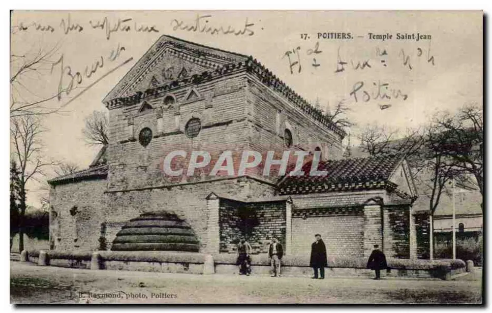 Poitiers — Templo de São João — B. Raymonde, foto, Poitiers - Frente