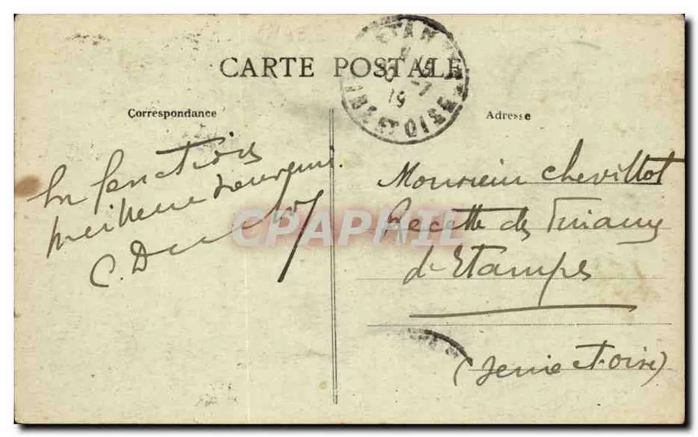 Angoulême - A Igreja de São André — A torre reconstruída no século XVII — editor desconhecido, n° 12 - Verso
