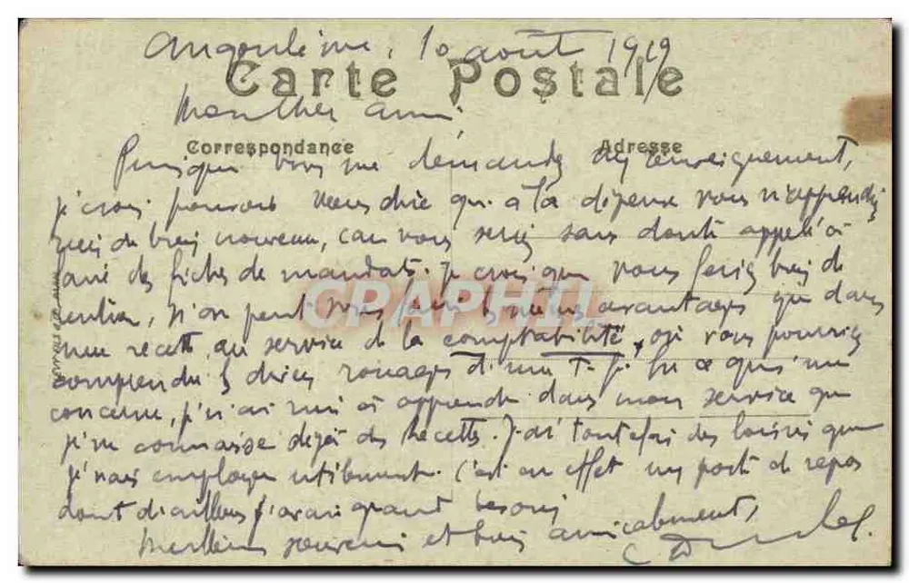 Angoulême — La Cathédrale — LL - Verso