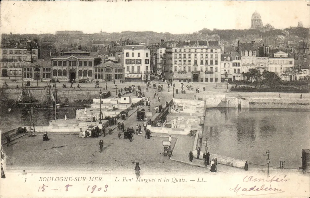 Boulogne-sur-Mer — Le Pont Marguel et les Quais — LL. - Vorderseite
