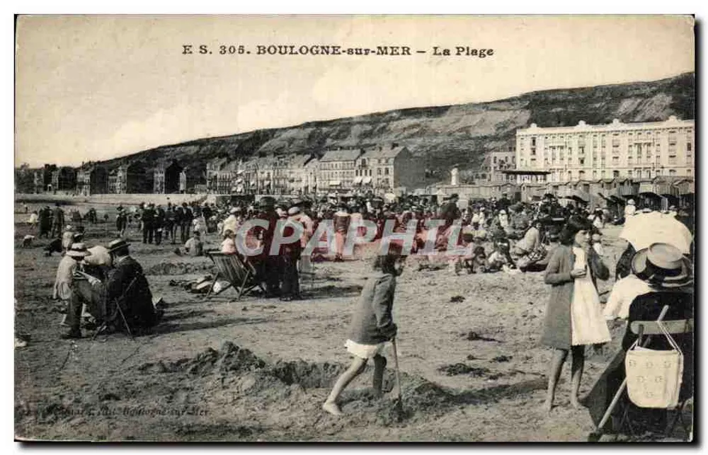BOULOGNE-sur-MER — De Strand — E.S. 305 - Voorkant