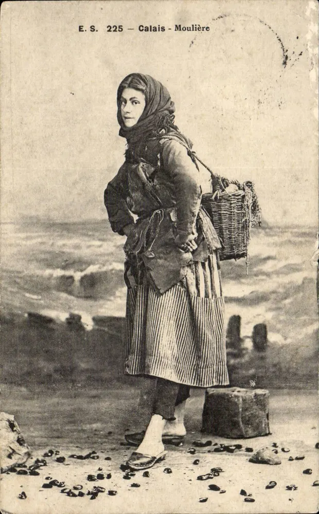 Frau mit Korb — Calais - Moulière — E.S. 225 - Vorderseite