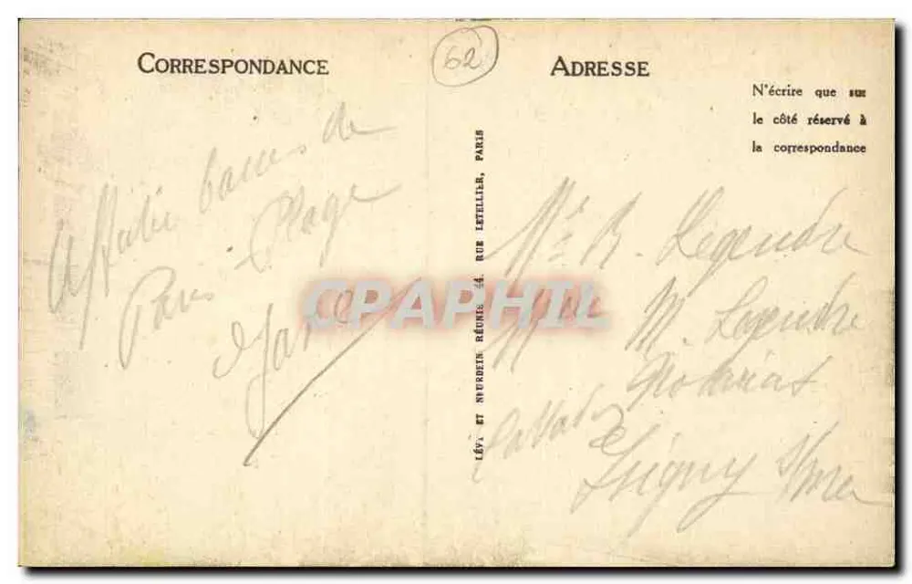 Le Touquet-Paris-Plage — Hotel de l'Hermitage — LL - Rückseite