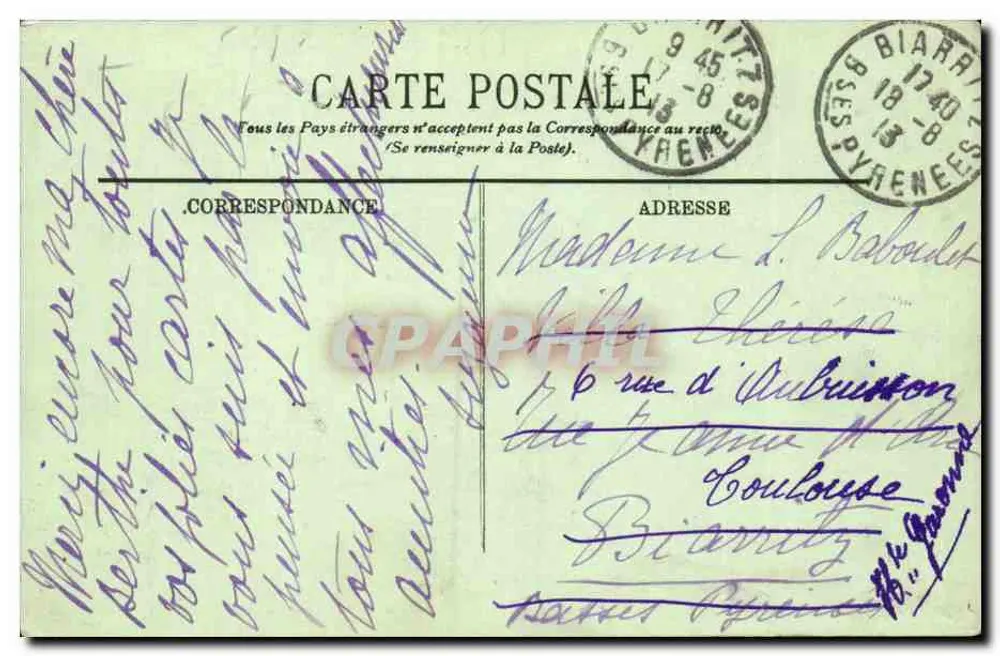 Paris-Plage — La Forêt sur les Rives de la Cauche — Verlag T. Coguer, Nr. 126 - Rückseite