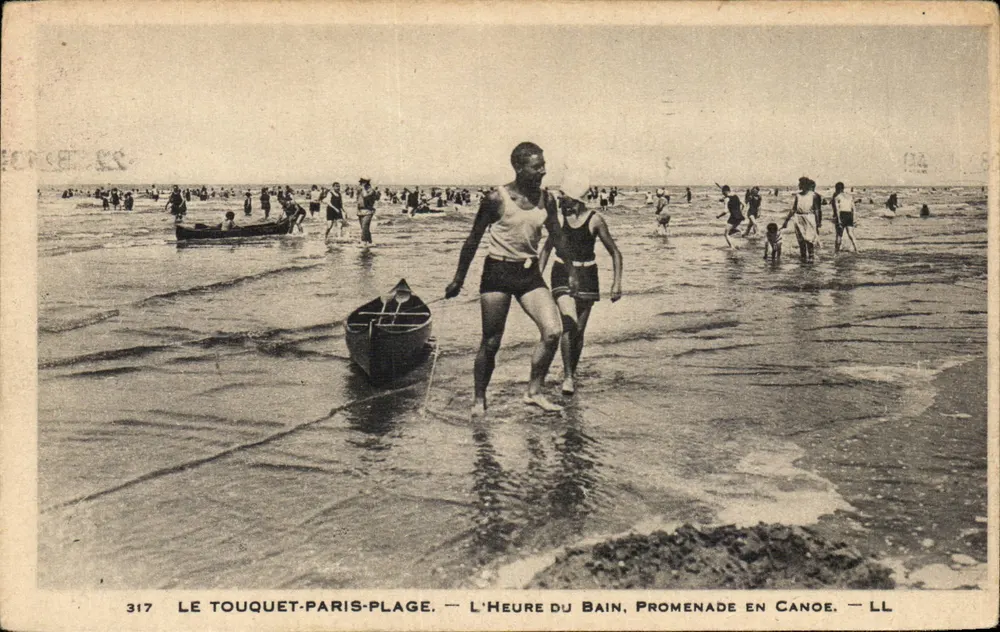 Le Touquet-Paris-Plage — Die Badezeit, Kanufahrt — LL, n°317 - Vorderseite