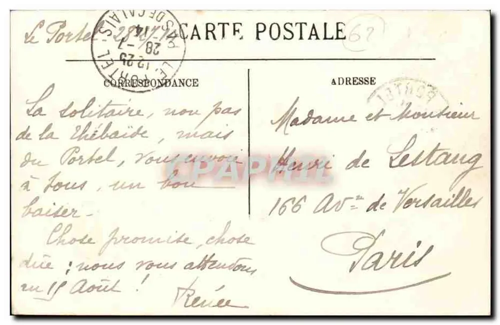 Le Portel — Fort — LL. — Wydawca LL, n°32 - Rewers