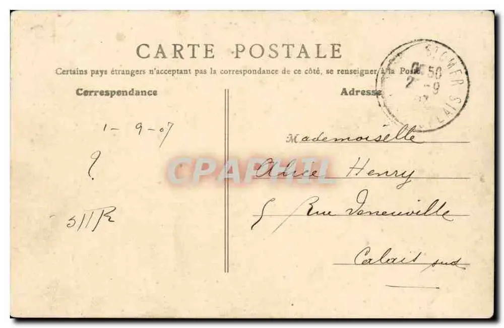 Arques (P.-de-C.) — Aufzug der Fontinettes — Einlass eines Bootes in den oberen Becken — B. F., Paris - Rückseite