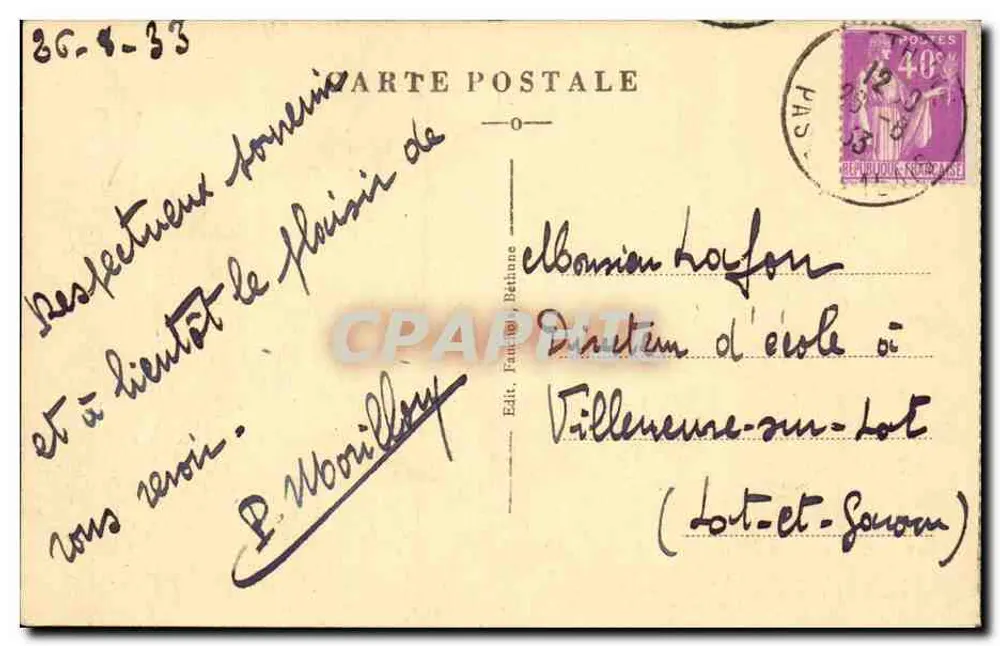 Béthune (P.-de-C.) — Die Kirchplatz und das Posthotel - Rückseite