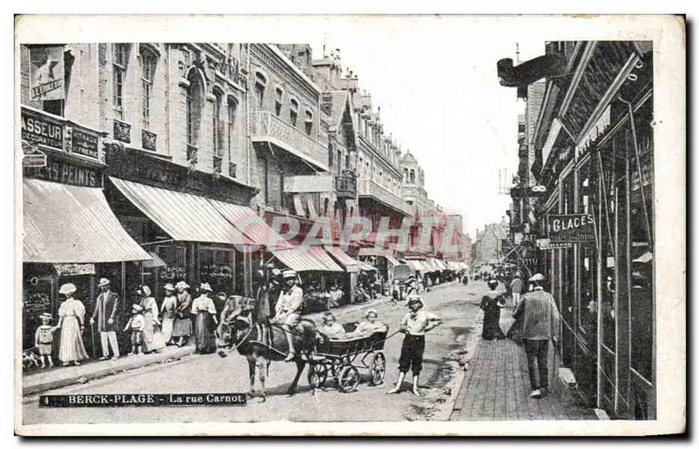 Berck-Plage - Straße Carnot — unbekannter Verleger, Seriennummer 4 - Vorderseite