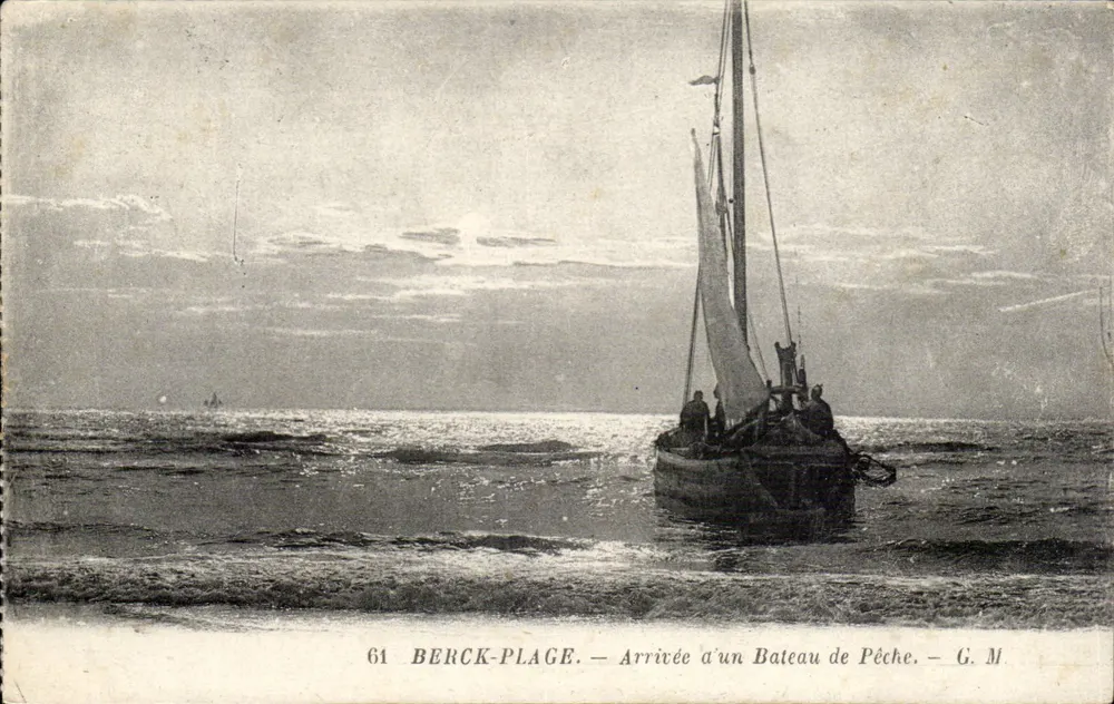 Berck-Plage — Ankunft eines Fischkutters — G. M. - Vorderseite