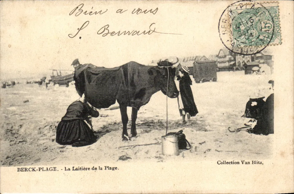 Berck-Plage - Die Strandmilchmaid — Sammlung Van Blitz - Vorderseite