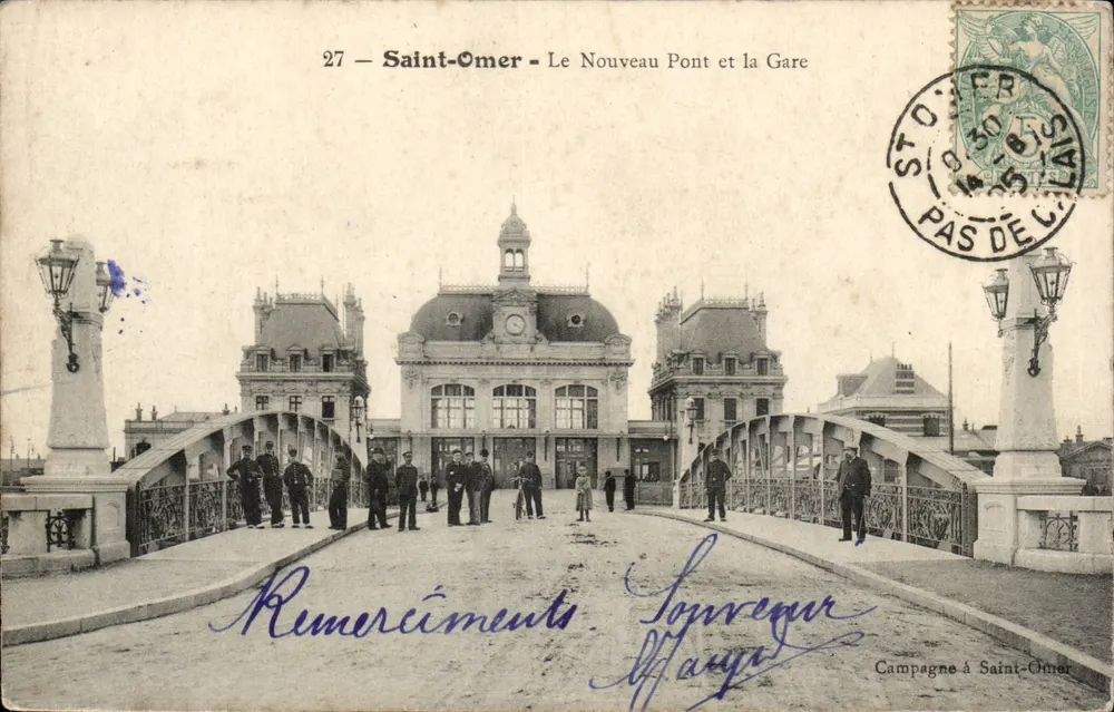 Saint-Omer - Der Neue Brücke und die Station — Unbekannter Verlag, Nr. 27 - Vorderseite