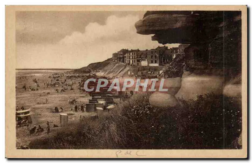 Le Portel - Die Strandansicht von den Klippen — Cie des Arts Photomécaniques, Paris - Vorderseite