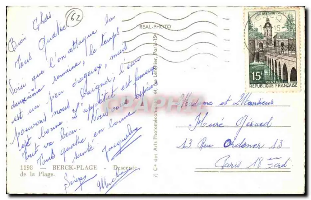 Berck-Plage — praia e promenade — Cap - Verso