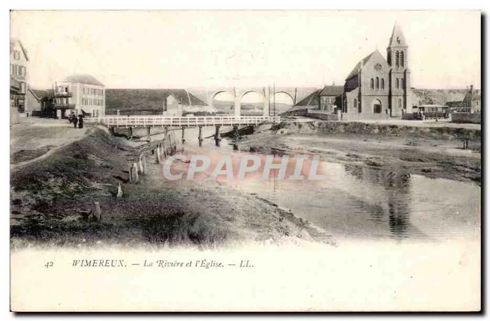 Wimereux — Der Fluss und die Kirche — LL. - Vorderseite