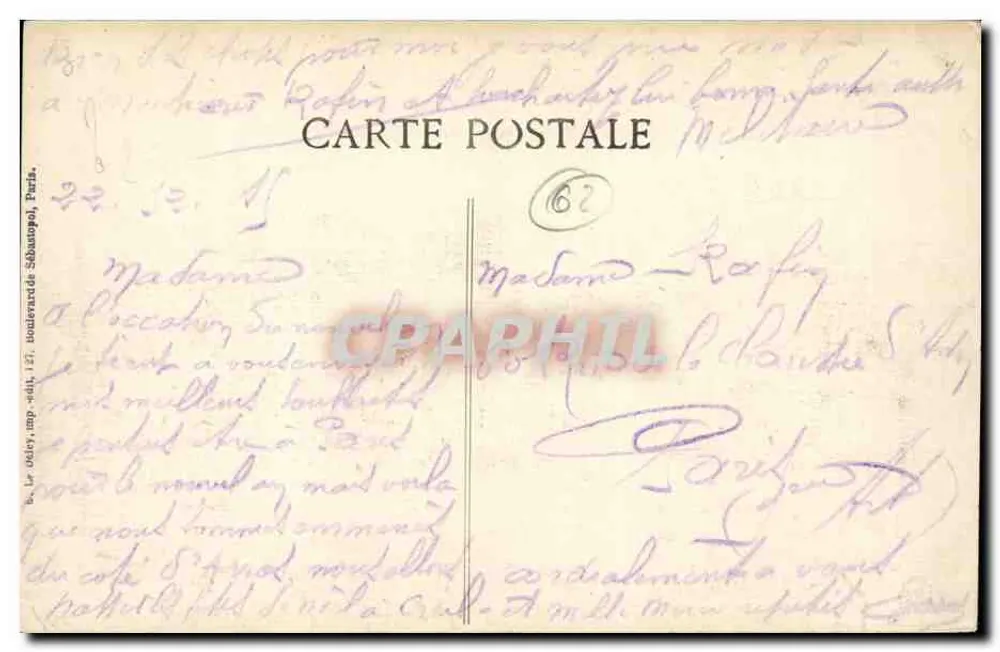Zerstörtes Haus in Ablain-Saint-Nazaire — Krieg 1914-15 — Serie 49 — Visé, Paris Nr. 1251 - Rückseite