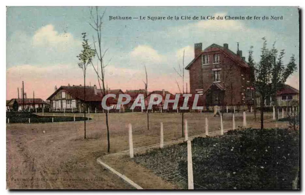 Bethune — Square de la Cité de la Compagnie du Chemin de fer du Nord — A. Pauchon, Bethune, Drucker-Verlag - Vorderseite